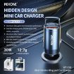 Picture of WK WP-C48 Mini Invisible Pull Ring 30W USB + USB-C/Type-C Car Charger (Black)