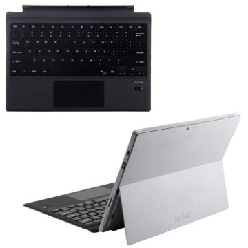 Picture of 1089A Magnetic Charging Bluetooth V3.0 Keyboard + Microfiber Leather Tablet Case for Microsoft Surface Pro 3/4/5/6 (Black)