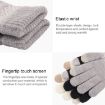 Picture of Winter Touch Screen Gloves Women Men Warm Stretch Knit Mittens Imitation Wool Thicken Full Finger Gloves (Black)