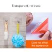 Picture of 10pcs PVC + Stainless Steel Thin Plum Shape Seamless Adhesive Hook Waterproof Transparent Strong Stick Hook Kitchen Wall Mount