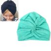 Picture of Baby Hat Cotton Soft Turban Knot Summer Bohemian Kids Girls Newborn Cap (Light Green)