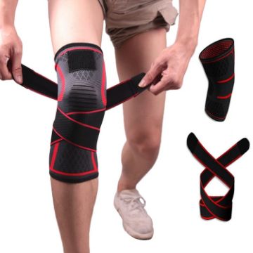 Picture of Pressurized Tape Knit Sports Knee Pad, Specification: XL (Red)