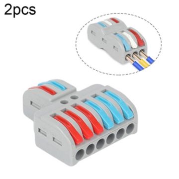 2pcs SPL-62 Colorful Quick Line Terminal Multi-Function Wire Connection Terminal - 1