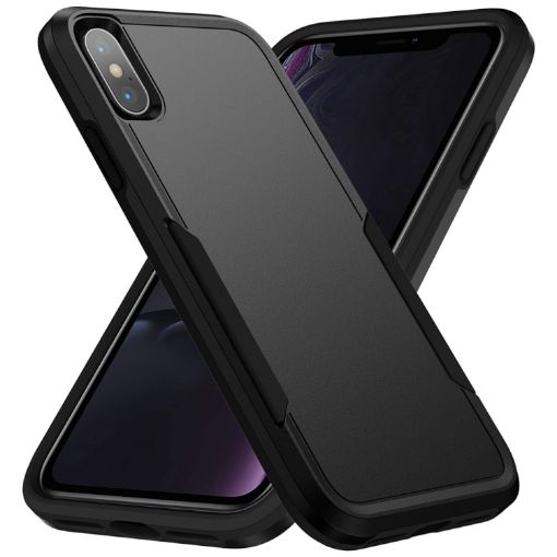 iPhone XS Max Pioneer Armor Heavy Duty Shockproof Phone Case - Black - 1