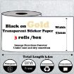 Picture of For Phomemo M02/M02S/M02Pro 3rolls/Pack 50mm Thermal Label Printing Paper For Sticker Printer With Black Letter On Gold Powder Background