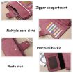 Picture of B821 Ladies Frosted Coin Purse PU Leather Clutch Multi-Purpose Long Wallet Large Capacity Card Case (Brown)