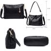 Picture of Ladies Fashion Single Shoulder Soft Leather Small Square Bag (Black)