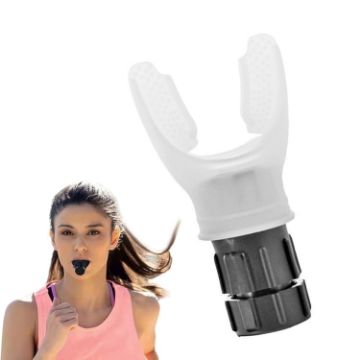 Picture of Breathing Exerciser Trainer Adjusts Resistance Lung Capacity Strengthener (White)