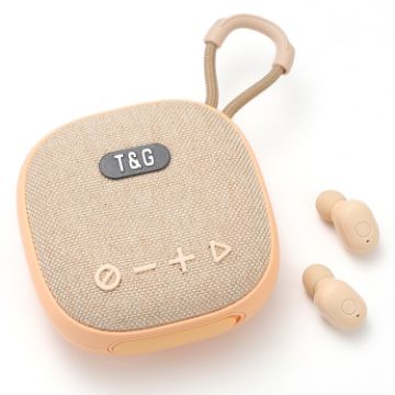 Picture of T&G TG-813 2 in 1 TWS Bluetooth Speaker Earphone with Charging Box (Pink)