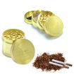 Picture of 40mm 4 Layers Gold Coin Pattern Zinc Tobacco Grinder