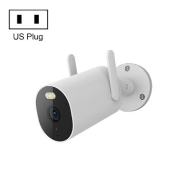 Picture of Original Xiaomi AW300 WiFi Smart Outdoor Camera 2K Full Color Night Vision IP66 Waterproof Video Surveillance Webcam, US Plug (White)
