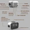15W Ambient Light Clock Bluetooth Speaker Charger (White) - 4