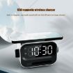 Picture of 15W 3-In-1 Ambient Light Digital Display Clock Bluetooth Speaker Magnetic Wireless Charger (White)