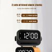 15W Ambient Light Clock Bluetooth Speaker Charger (White) - 8