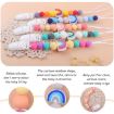 Picture of Baby Anti-drop Chain Pacifier Clips Silicone Rainbow Beads Dummy Holder Nipple Clip (Purple)