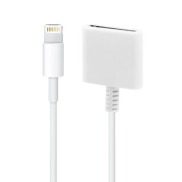 8 Pin Male to 30 Pin Female Sync Data Cable Adapter - 14cm White - 1