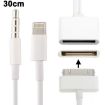 8 Pin Audio Adapter - White, Not Compatible with iOS 10.3.1+ - 2