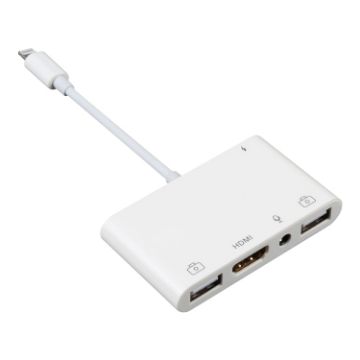 4 in 1 8 Pin to Dual USB + HDMI OTG Audio Adapter - 1
