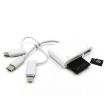 3 in 1 TF & SD Card Reader USB OTG Extender Adapter - White - 3