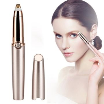 Picture of Push Button Electric Eyebrow Trimmer Automatic Hair Removal Device (Rose Gold)