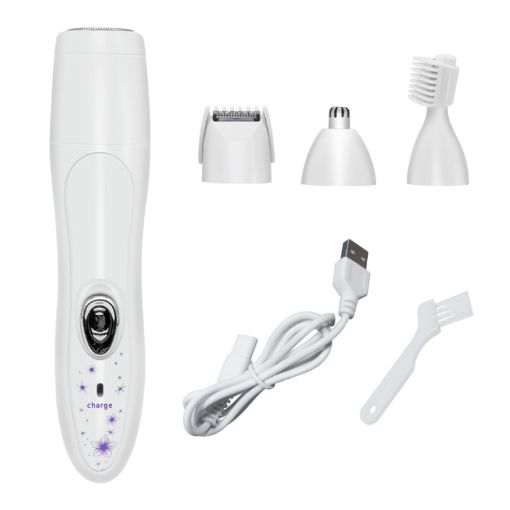 Picture of Electric 4 In 1 Epilator Ladies Household Multi-Function Water Washing Shaver (Purple Flower)