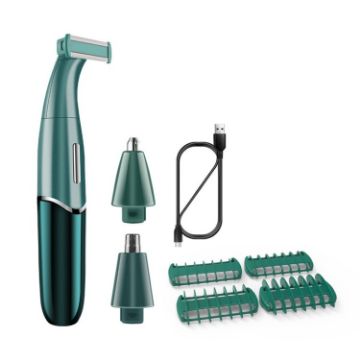 568 USB Electric Shaver Eyebrow Trimmer - Ink Green - 1