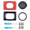 Picture of PULUZ Aluminum Alloy Front Panel + 37mm UV Filter Lens + Lens Sunshade for Sony RX0/RX0 II, with Screws and Screwdrivers (Red)