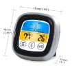 Picture of Kitchen Food Digital Display Touch Field Barbecue Thermometer Gray with White Box