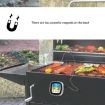 Picture of Kitchen Food Digital Display Touch Field Barbecue Thermometer Black with Silver Frame