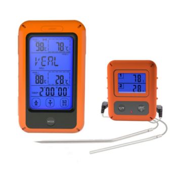 Picture of Wireless Food Thermometer Household Touch Screen BBQ Dual-Channel Kitchen Thermometer