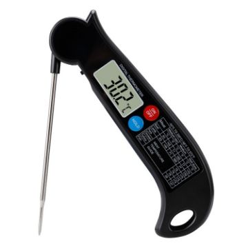 Picture of TS-BY54 Kitchen Food Cooking BBQ Foldable Waterproof Probe Thermometer (Black)