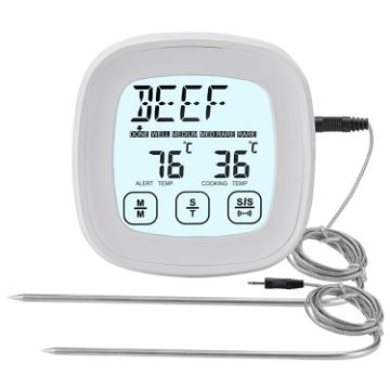 Picture of TS-802A Kitchen Food Cooking BBQ Dual Probe Touch Screen Thermometer
