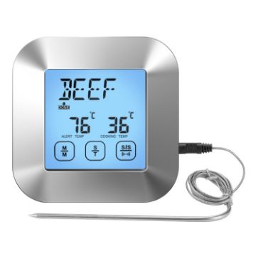 Picture of TS-82 Digital Kitchen Food Cooking BBQ Wireless Touch Screen Thermometer with Timer Alarm