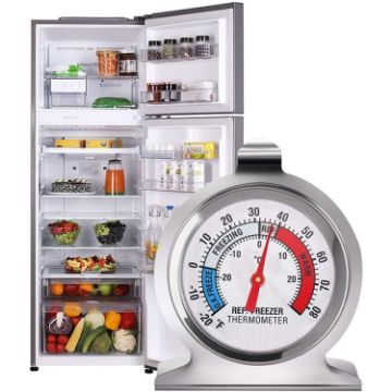 Picture of 2 Inch Stainless Steel Refrigerator Thermometer Freezer Thermometer