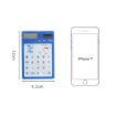 8 Digits LED Screen Calculator with Transparent Touch Pad & Solar Panel - 7