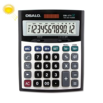 Picture of OSALO OS-2TV 12 Digits Desktop Tax Rate Calculator Solar Energy Dual Power Calculator
