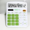 Picture of OSALO OS-837VC 12 Digits Colorful Desktop Calculator Solar Energy Dual Power Calculator (Green)