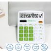 Picture of OSALO OS-837VC 12 Digits Colorful Desktop Calculator Solar Energy Dual Power Calculator (Green)