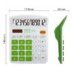 Picture of OSALO OS-837VC 12 Digits Colorful Desktop Calculator Solar Energy Dual Power Calculator (Rose Red)