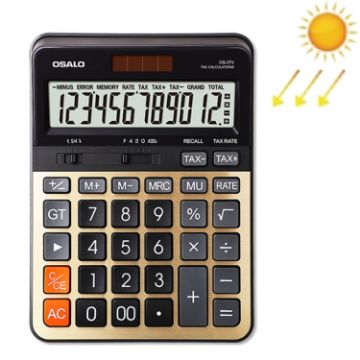 Picture of OSALO OS-3TV 12-digit LCD Screen Solar Dual Power Supply Desktop Calculator