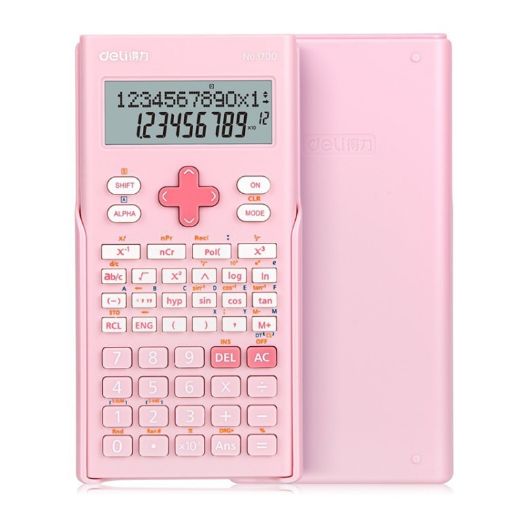 Picture of Deli 1700 Scientific Calculator Portable And Cute Student Calculator (Pink)