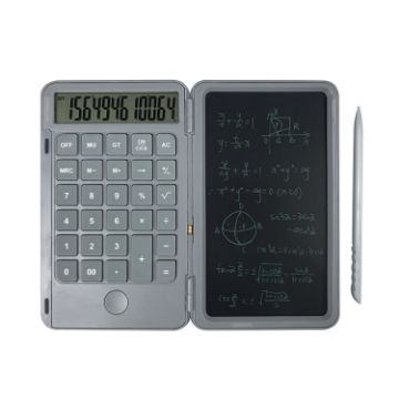 Picture of Rechargeable Writing Board Calculator Portable Multi-Function LCD Student Handwriting Board (Gray)