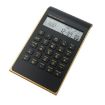 Picture of Ultra-Thin Gold Frame Solar Dual Power Arithmetic Calculator (Black)