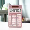 Picture of OSALO CEO-1 12 Digits LCD Display Multi-functional Student Scientific Calculator Solar Energy Dual Power Calculator (Pink)
