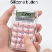 Picture of Small Silent Simple Calculator Mini Candy Dormitory Student Office Exam Tool (Pink)