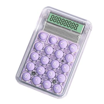 Picture of Small Silent Simple Calculator Mini Candy Dormitory Student Office Exam Tool (Purple)