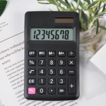 Picture of 8-digit Candy Colored Solar Calculator Multifunctional Mini Student Electronic Calculator (Classic Black)