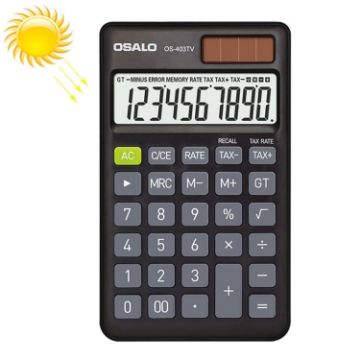 Picture of OSALO OS-403TV 10-digit LCD Screen Solar Dual Power Supply Mini Student Desktop Calculator