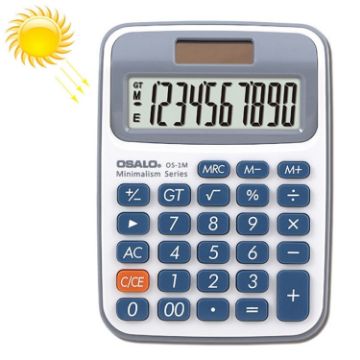 Picture of OSALO 10-digit LCD Screen Solar Dual Power Supply Desktop Calculator Mini Student Calculator