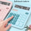 Picture of 12-Digit Large Screen Solar Dual Power Calculator Student Exam Accounting Office Supplies (Black)
